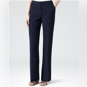 Reiss Navy Straight-Leg Trousers